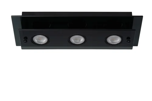 Светильник потолочный Okno 79181/03/30 Lucide чёрный 3 лампы, основание чёрное в стиле современный  фото 2