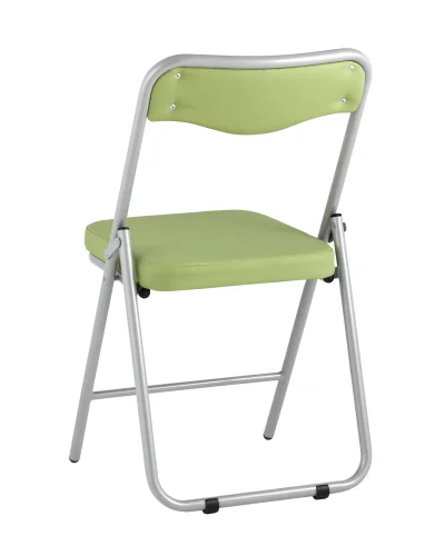 Складной стул Джонни экокожа салатовый каркас металлик УТ000035367 Stool Group, зелёный/экокожа, ножки/металл/серый, размеры - ****450*495 фото 6