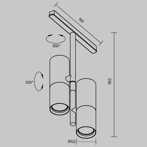 Трековый светильник LED Magnetic track system Exility TR005-2-2X12W4K-BW Maytoni белый для шинопроводов серии Magnetic track system Exility чёрный фото 9