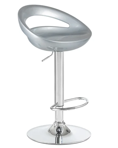 Стул барный набор 2 шт. SET-2 1010-LM DISCO, цвет сиденья серебрянный металлик, цвет основания хром Dobrin, /полимер, ножки/металл/хром, размеры - 790*1000***470*440 фото 3
