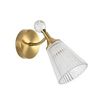 Бра Aurica 8046/1W Lumion прозрачный на 1 лампу, основание латунь в стиле классический 