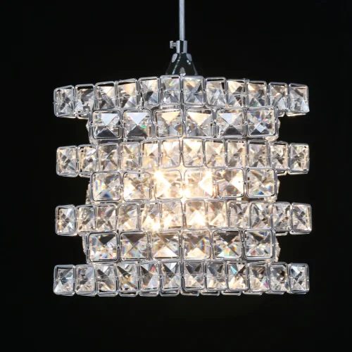 Светильник подвесной Бриз 111011501 DeMarkt прозрачный 1 лампа, основание хром в стиле классический  фото 4