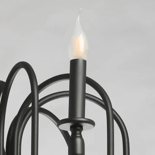 Люстра подвесная Консуэло 614013609 MW-Light без плафона на 9 ламп, основание чёрное в стиле современный  фото 5