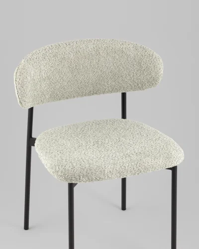 Стул Sevyn, букле мятный УТ000040254 Stool Group, мятный/букле, ножки/металл/чёрный, размеры - *700**** фото 2