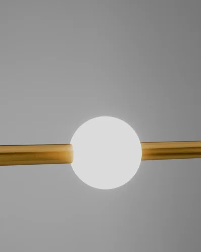 Светильник подвесной LED Eclipse V10697-PL Moderli белый 1 лампа, основание золотое в стиле современный хай-тек минимализм линейный фото 3