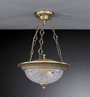 Люстра подвесная  PL 6212/3 Reccagni Angelo белая на 3 лампы, основание античное бронза в стиле классика 