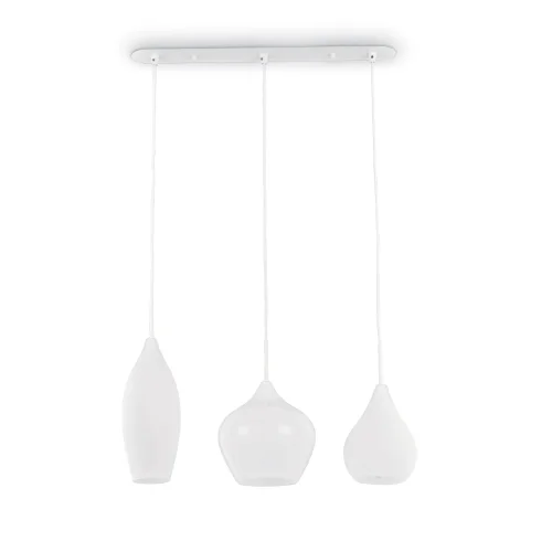 Светильник подвесной SOFT SP3 BIANCO Ideal Lux белый на 3 лампы, основание белое в стиле современный 
