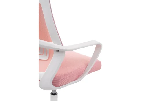 Компьютерное кресло Golem pink / white 15334 Woodville, розовый/сетка ткань, ножки/металл/белый, размеры - *550***680*630 фото 9