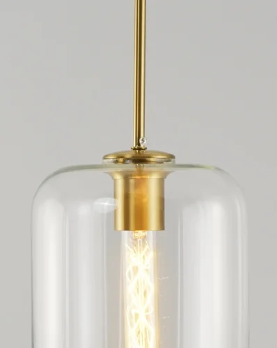 Светильник подвесной Scrum V2140-P Moderli прозрачный 1 лампа, основание чёрное в стиле современный лофт  фото 5