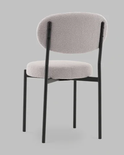 Стул Бриф DD букле светло-серый УТ000041483 Stool Group, серый/букле, ножки/сталь/чёрный, размеры - ***** фото 4