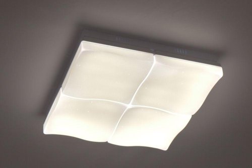 Светильник потолочный LED с пультом 10241/4LED Escada белый 1 лампа, основание белое в стиле современный квадраты фото 2