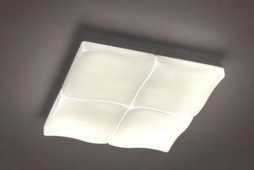 Светильник потолочный LED с пультом 10241/4LED Escada белый на 1 лампу, основание белое в стиле современный квадраты фото 2