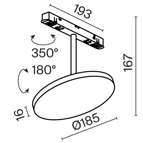 Трековый светильник LED Magnetic track system Exility TR131-2-15W3K-B Maytoni белый для шинопроводов серии Magnetic track system Exility чёрный фото 10
