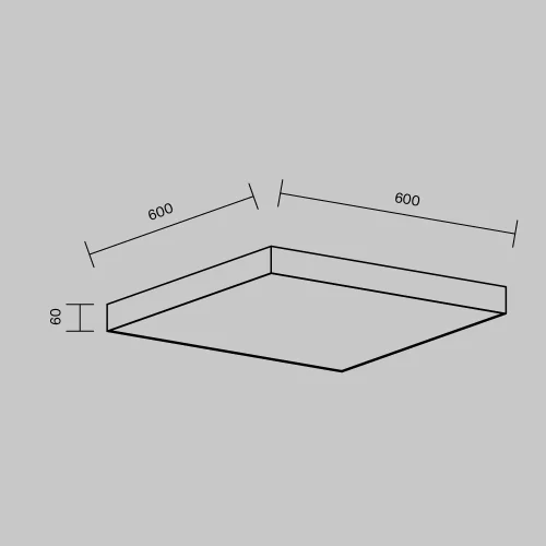 Светильник потолочный LED Zon C032CL-90W4K-SQ-W Maytoni белый на 1 лампу, основание белое в стиле современный квадраты фото 11