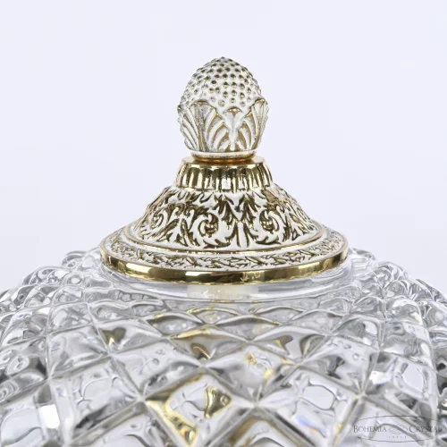 Настольная лампа 5680L/20 GW Clear/M-1F Bohemia Ivele Crystal прозрачная 3 лампы, основание золотое патина металл в стиле классический  фото 3