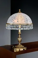 Настольная лампа P 6300 G Reccagni Angelo белая 2 лампы, основание золотое латунь металл в стиле классический 
