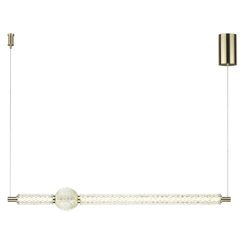 Светильник подвесной LED Crystal 5008/28L Odeon Light прозрачный 1 лампа, основание золотое в стиле современный линейный фото 3