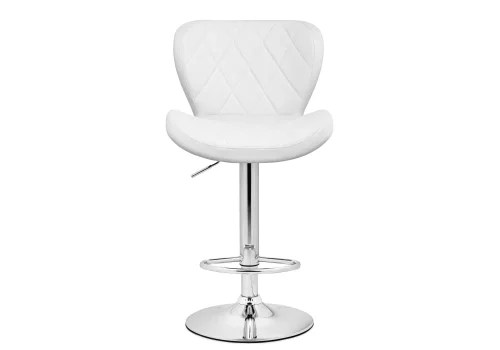 Барный стул Porch white / chrome 15508 Woodville, белый/искусственная кожа, ножки/металл/хром, размеры - *1100***470*530 фото 2