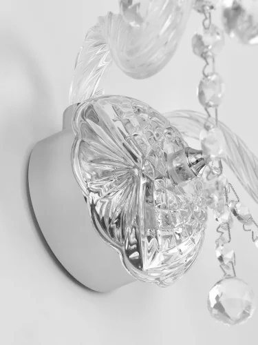 Бра 108B/2/141 Ni Bohemia Ivele Crystal без плафона на 2 лампы, основание прозрачное никель в стиле классический balls фото 2