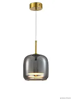 Светильник подвесной LED Charlie MR2133-1PL MyFar серый чёрный 1 лампа, основание латунь в стиле хай-тек современный 