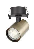 Светильник точечный CLT 017C BL-BZ Crystal Lux бронзовый 1 лампа, основание чёрное в стиле модерн 