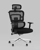 Кресло офисное TopChairs Techno черный УТ000037110 Stool Group, чёрный/ткань, ножки/металл/хром, размеры - 520*1240***680*690