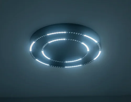 Светильник потолочный LED FL5822 Ambrella light чёрный 1 лампа, основание чёрное в стиле современный хай-тек  фото 4
