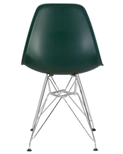 Стул обеденный 638APP-LMZL DSR, цвет сиденья тёмно-зеленый (G-13), цвет основания хромированная сталь Dobrin, зелёный/, ножки/металл/хром, размеры - ****460*535 фото 5