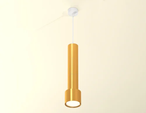 Светильник подвесной XP8121001 Ambrella light золотой 1 лампа, основание белое в стиле хай-тек  фото 2