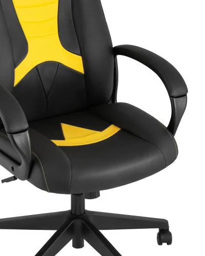 Кресло игровое TopChairs ST-CYBER 8 черный/желтый эко.кожа крестовина пластик УТ000035039 Stool Group, жёлтый/экокожа, ножки/металл/чёрный, размеры - ****655*770 фото 3