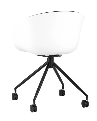 Кресло офисное LIBRA, пластик белый, экокожа УТ000005564 Stool Group, белый/пластик, ножки/металл/чёрный, размеры - ****600*535 фото 5