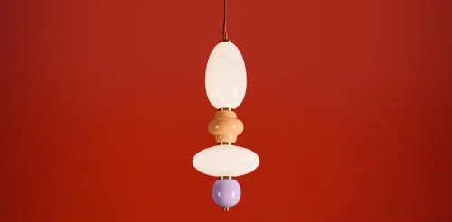 Светильник подвесной LED Solare FR5594PL-L15B Freya белый разноцветный на 1 лампу, основание чёрное в стиле мемфис современный фото 7 Светильник подвесной LED Solare FR5594PL-L15B Freya белый разноцветный на 1 лампу, основание чёрное в стиле мемфис современный фото 7