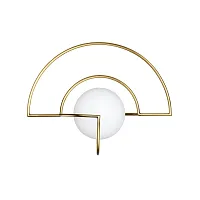 Бра ЛЕД Futurum 7195/3WL Odeon Light белый на 1 лампу, основание бронзовое в стиле хай-тек 