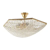 Люстра хрустальная потолочная Nobile E 1.3.45.501 G Arti Lampadari прозрачная без плафона на 6 ламп, основание золотое в стиле классический 