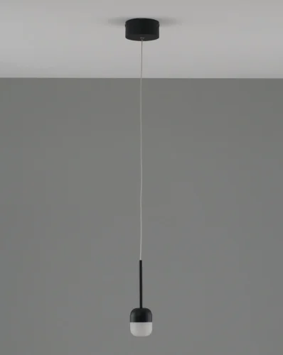 Светильник подвесной LED Drop V10862-PL Moderli белый чёрный 1 лампа, основание чёрное в стиле современный  фото 2