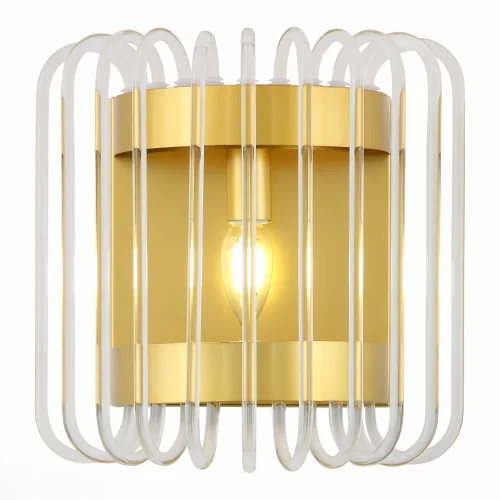 Бра Grosseto SL1228.201.01 ST-Luce прозрачный на 1 лампа, основание золотое в стиле арт-деко 
