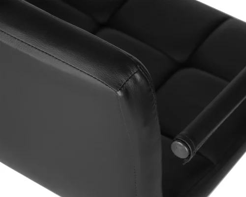 Стул барный  5011_BlackBase-LM KRUGER ARM BLACK, цвет сиденья черный, цвет основания черный Dobrin, чёрный/экокожа, ножки/металл/чёрный, размеры - 920*1130***510*490 фото 8