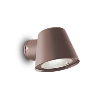 Настенный светильник GAS AP1 COFFEE Ideal Lux уличный IP43 коричневый 1 лампа, плафон коричневый в стиле современный GU10