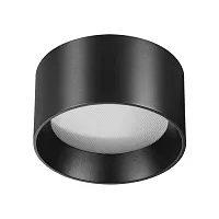 Светильник накладной LED Oben 6621/10CL Odeon Light чёрный 1 лампа, основание чёрное в стиле хай-тек круглый