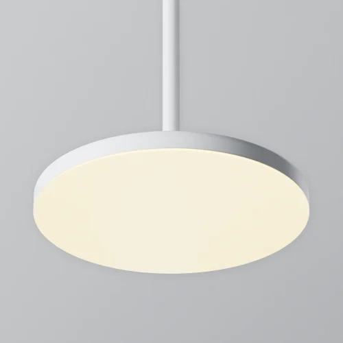 Светильник подвесной LED Plato P076PL-L12W3K-W Maytoni белый 1 лампа, основание белое в стиле современный хай-тек  фото 2