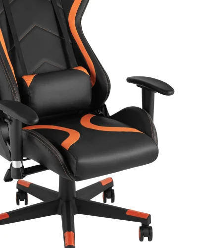 Кресло спортивное TopChairs Cayenne оранжевое УТ000023927 Stool Group, оранжевый/экокожа, ножки/металл/чёрный, размеры - ****640*530 фото 5