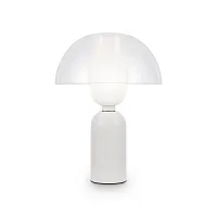 Настольная лампа Memory MOD177TL-01W Maytoni прозрачная 1 лампа, основание белое металл в стиле современный арт-деко 