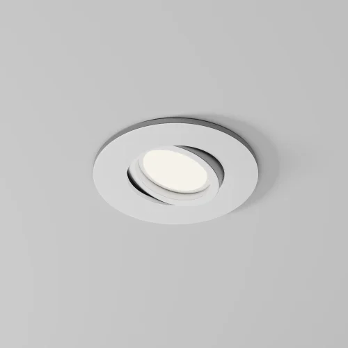 Светильник точечный Wink DL061-GU10-W Maytoni белый 1 лампа, основание белое в стиле современный круглый фото 3