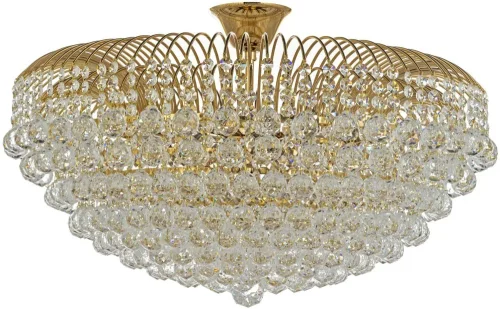 Люстра потолочная хрустальная Empoli E 1.2.40.100 G Arti Lampadari прозрачная на 5 ламп, основание золотое в стиле классический 