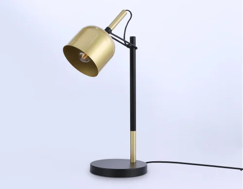 Настольная лампа TR97129 Ambrella light золотая 1 лампа, основание чёрное металл в стиле современный лофт  фото 3