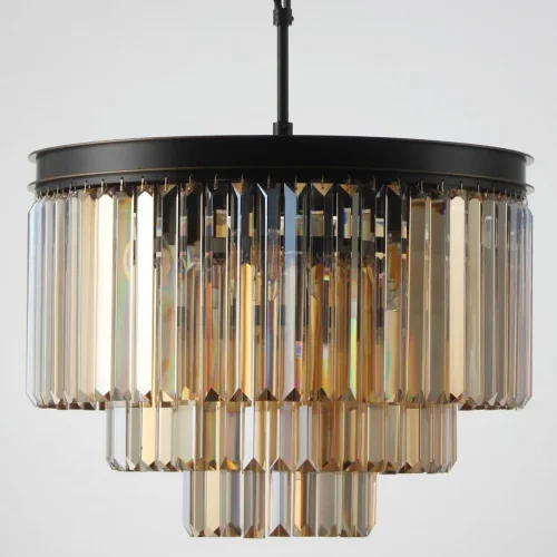 Люстра подвесная Мартин CL332132 Citilux янтарная на 12 ламп, основание коричневое в стиле классический современный  фото 5