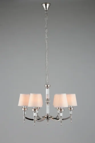 Люстра подвесная Maranza OML-87203-06 Omnilux бежевая на 6 ламп, основание серебряное в стиле классический  фото 8
