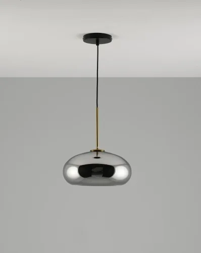 Светильник подвесной Laura V2122-P Moderli чёрный 1 лампа, основание чёрное в стиле современный лофт  фото 3