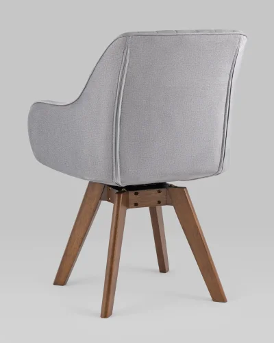 Стул обеденный вращающийся MANS NEW, серый УТ000038288 Stool Group, серый/текстиль, ножки/массив гевеи/, размеры - ***** фото 5