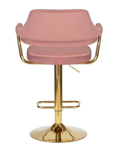 Стул барный набор 2 шт. SET-2 5019_Golden-LM, цвет сиденья розовый велюр (MJ9-32), цвет основания золото Dobrin, /велюр, ножки/металл/золотой, размеры - 990*1200***610*540 фото 6 Стул барный набор 2 шт. SET-2 5019_Golden-LM, цвет сиденья розовый велюр (MJ9-32), цвет основания золото Dobrin, /велюр, ножки/металл/золотой, размеры - 990*1200***610*540 фото 6